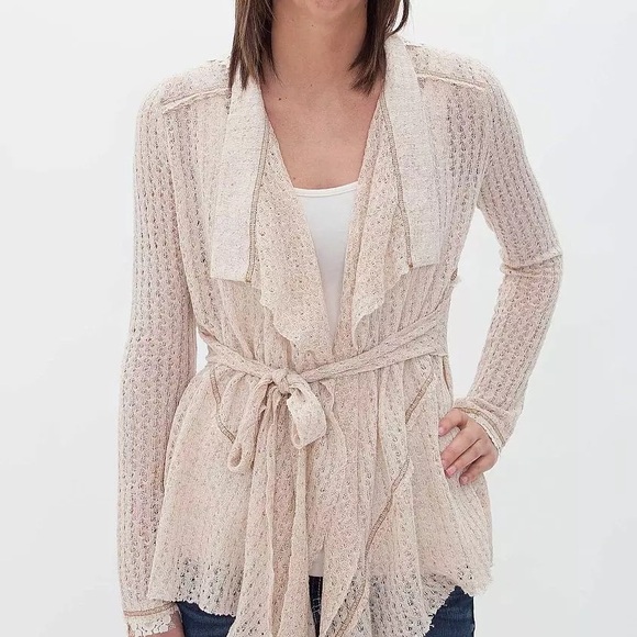 Nick & Mo Cream Lace Embroidered Sweater Cardigan - Picture 8 of 9